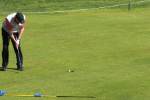 Golfer putting