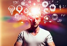 man visualizing